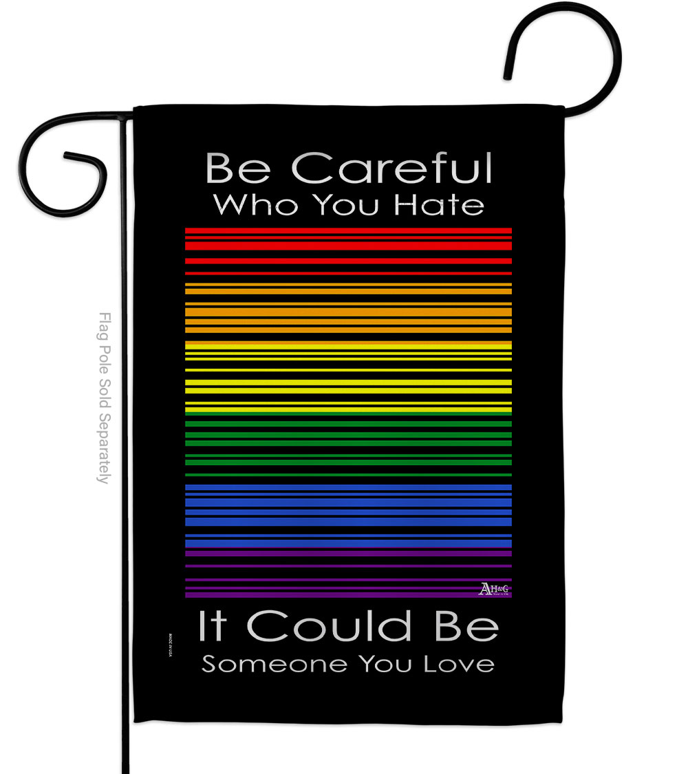 G149689-BO Someone You Love Support Pride 13 x 18.5 in. Double-Sided Decorative Vertical Garden Flags for House Decoration Banner Yard Gift