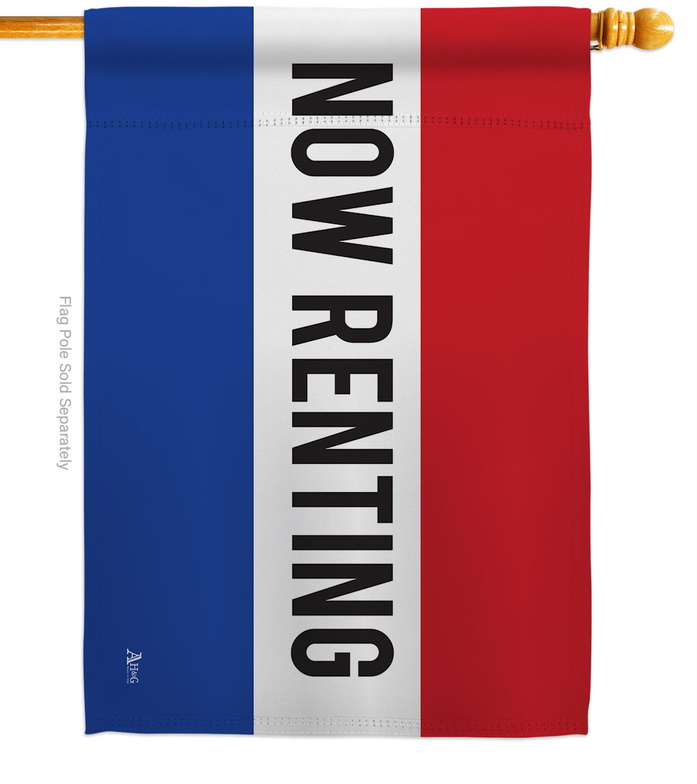 Now Renting Novelty Merchant 28 x 40 in. Double-Sided Decorative Horizontal House Flags for Decoration Banner Garden Yard Gift