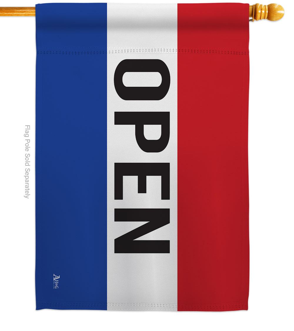 Open Novelty Merchant 28 x 40 in. Double-Sided Decorative Horizontal House Flags for Decoration Banner Garden Yard Gift