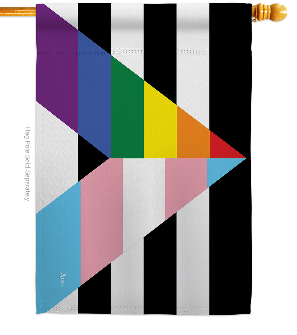 Gay Trans Straight Ally Support Pride 28 x 40 in. Double-Sided Decorative Vertical House Flags for Decoration Banner Garden Yard Gift