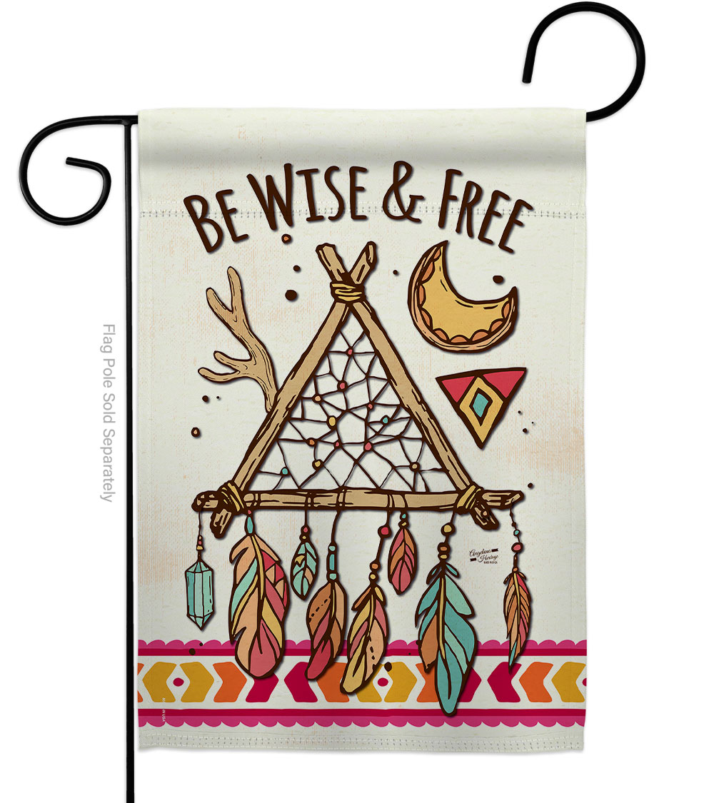 G135008-BO Be Wise Free Country Living Southwest 13 x 18.5 in. Double-Sided Decorative Vertical Garden Flags for House Decoration Banner Yard Gift -  Angeleno Heritage, G137008-BO