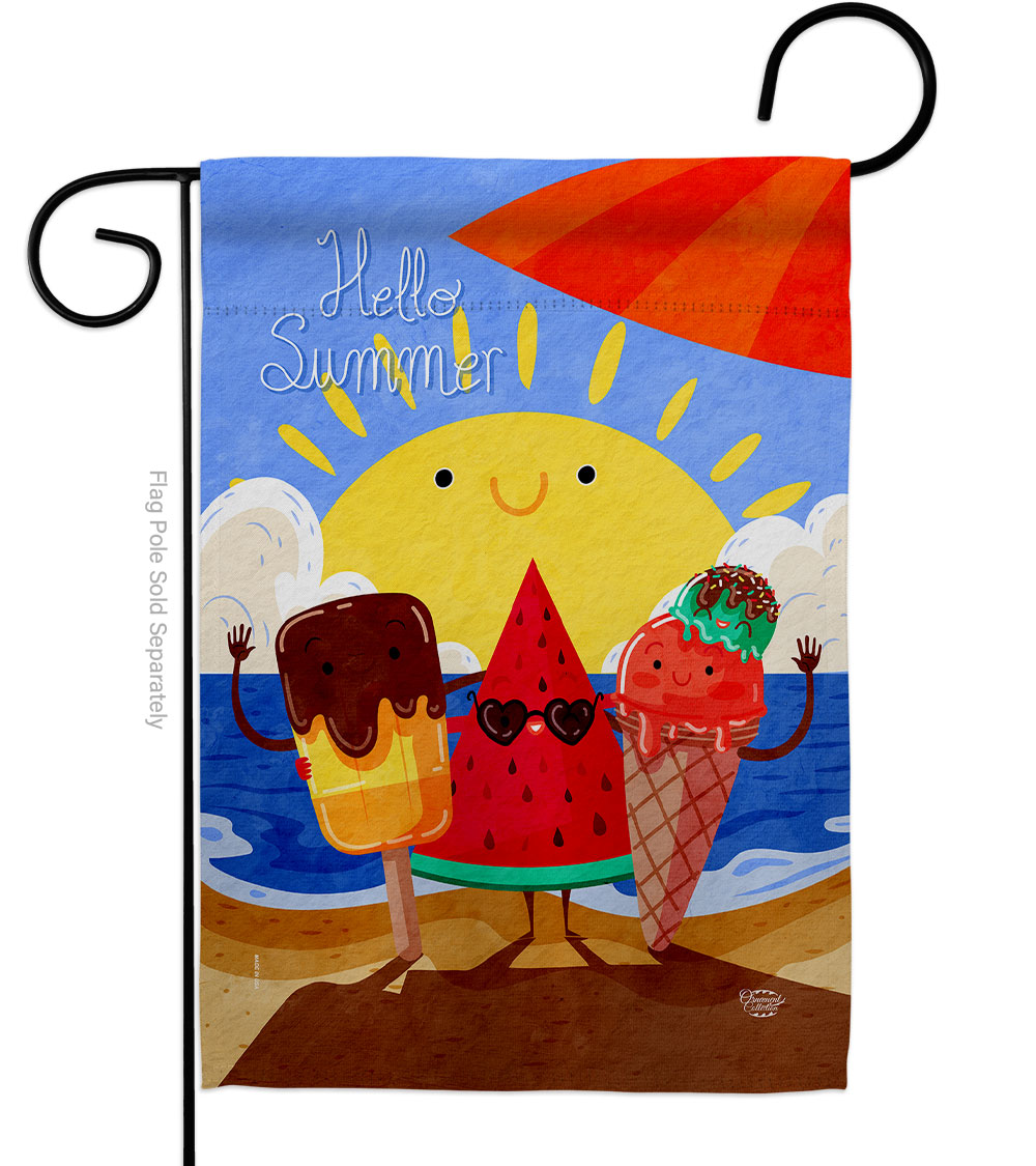 Summer Buddy Summertime Fun & Sun 13 x 18.5 in. Double-Sided Decorative Vertical Garden Flags for House Decoration Banner Yard Gift