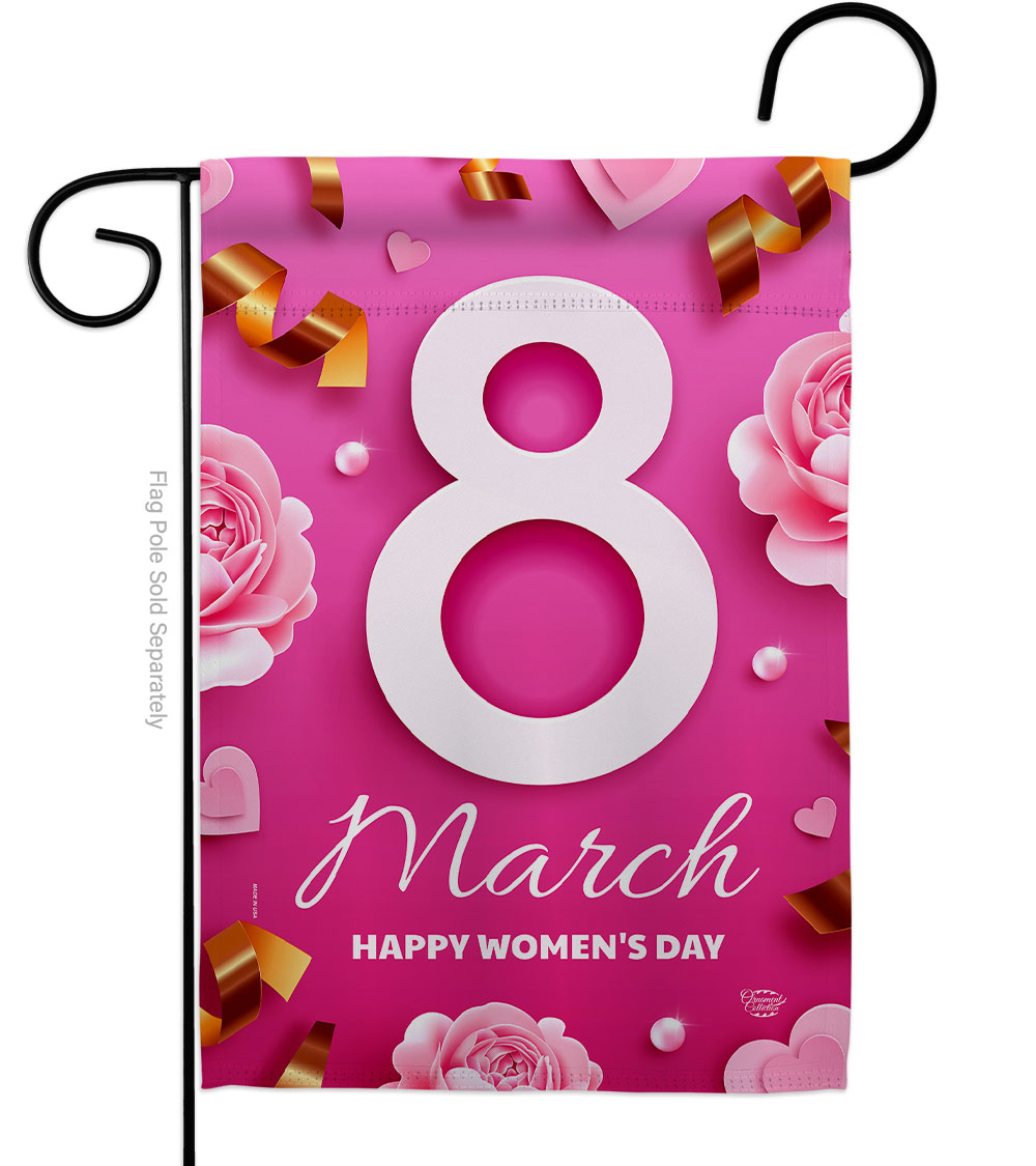 Womens Day Support Feminism 13 x 18.5 in. Double-Sided Decorative Vertical Garden Flags for House Decoration Banner Yard Gift