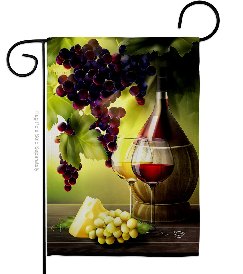 G192572-BO Vineyard Beverages Wine 13 x 18.5 in. Double-Sided Decorative Vertical Garden Flags for House Decoration Banner Yard Gift
