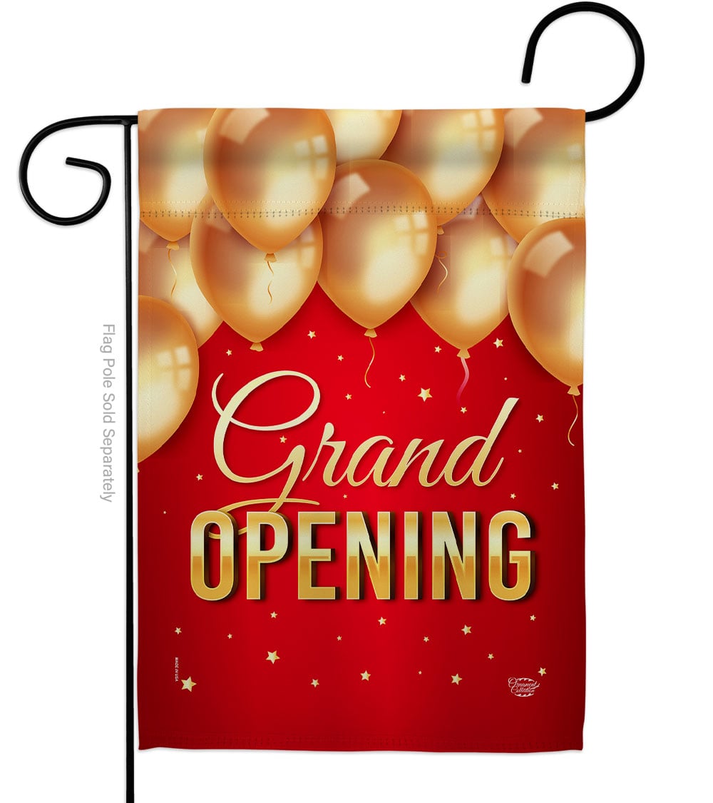 Grand Opening Balloon Novelty Merchant 13 x 18.5 in. Double-Sided Decorative Vertical Garden Flags for House Decoration Banner Yard Gift