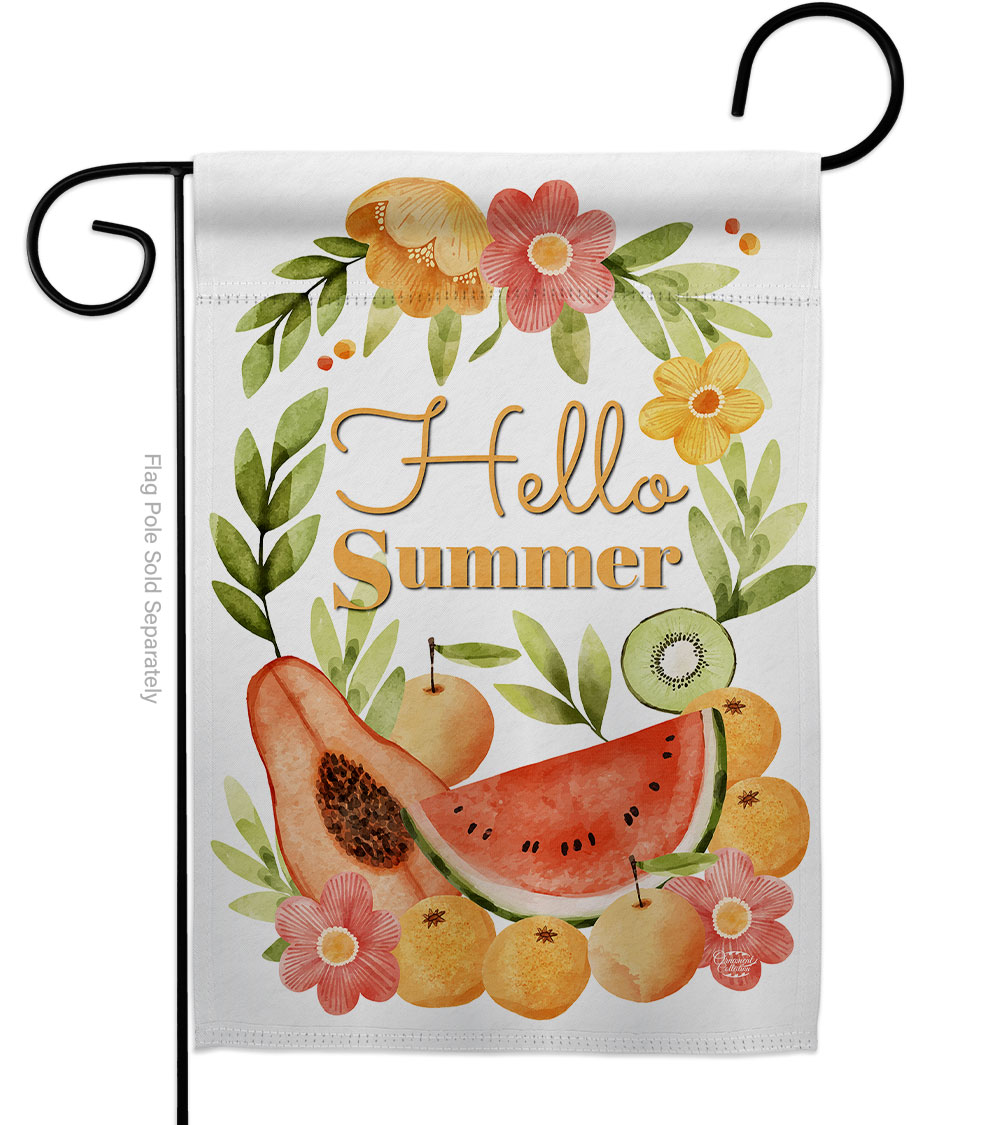 G192604-BO Hello Fruity Food Fruit 13 x 18.5 in. Double-Sided Decorative Vertical Garden Flags for House Decoration Banner Yard Gift