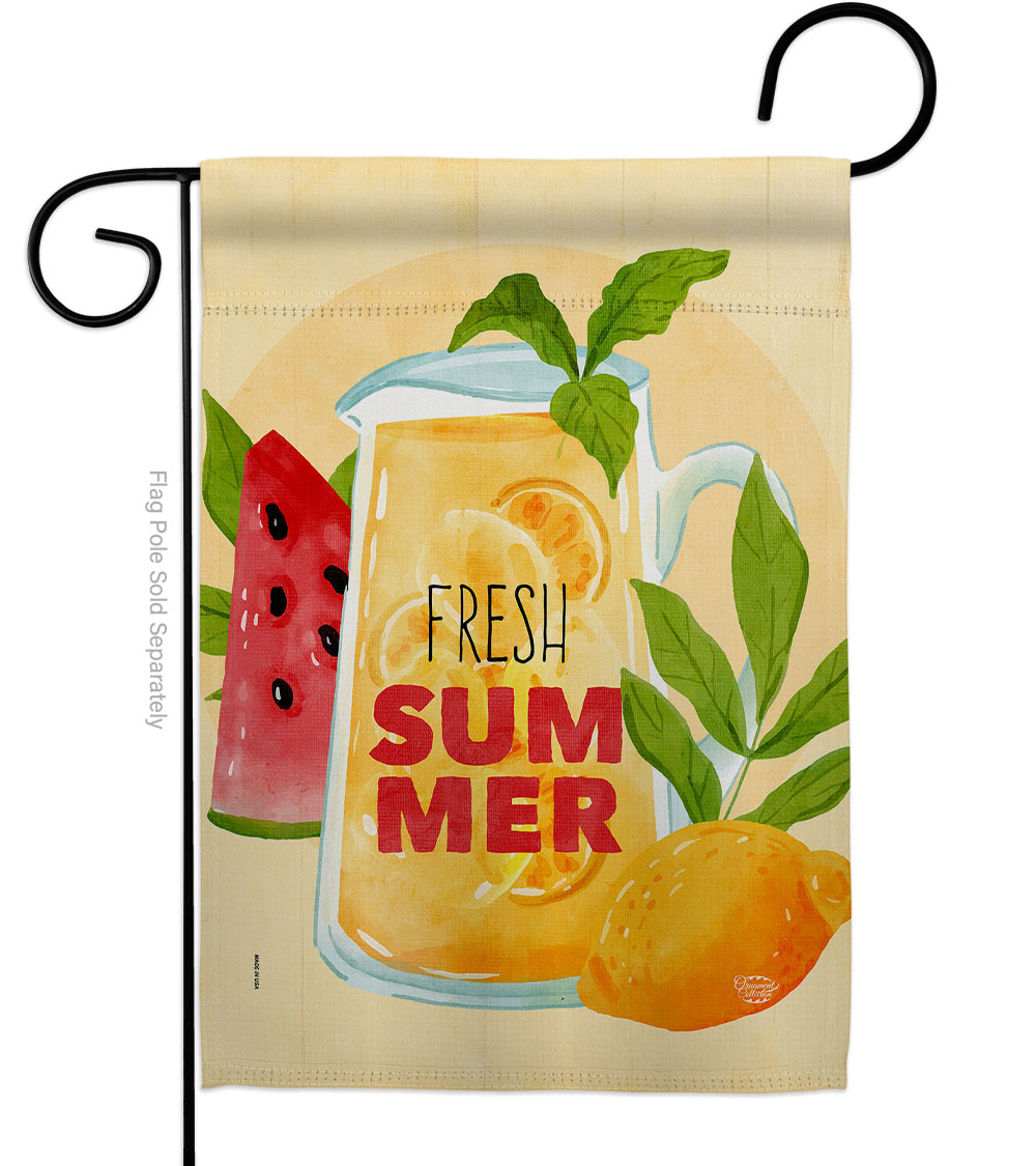 Fresh Summer Drinks Food Fruit 13 x 18.5 in. Double-Sided Decorative Vertical Garden Flags for House Decoration Banner Yard Gift