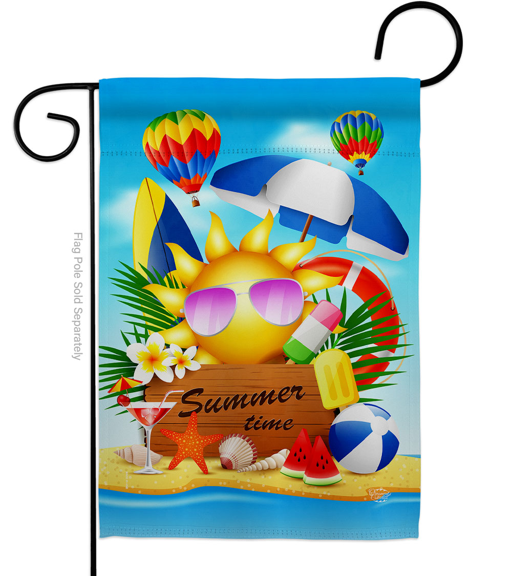Summer Dream Summertime Fun & Sun 13 x 18.5 in. Double-Sided Decorative Vertical Garden Flags for House Decoration Banner Yard Gift