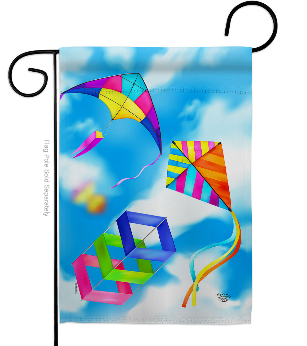 Blue Sky Kites Summertime Fun & Sun 13 x 18.5 in. Double-Sided Decorative Vertical Garden Flags for House Decoration Banner Yard Gift