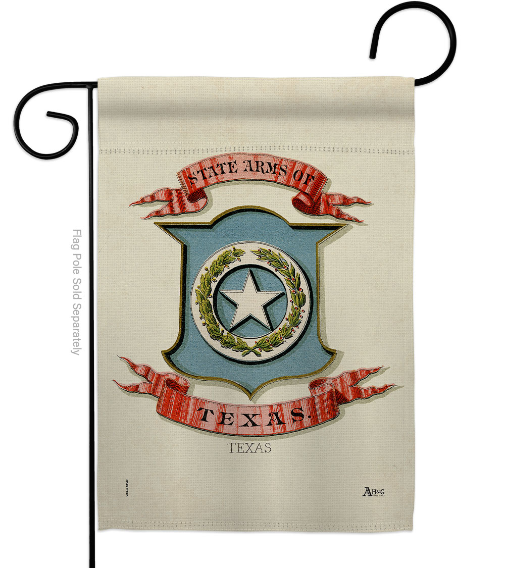 Picture of Americana Home & Garden G141248-BO 13 x 18.5 in. Coat of Arms Texas Garden Flag with Americana States Double-Sided Decorative Vertical House Banner Yard Gift