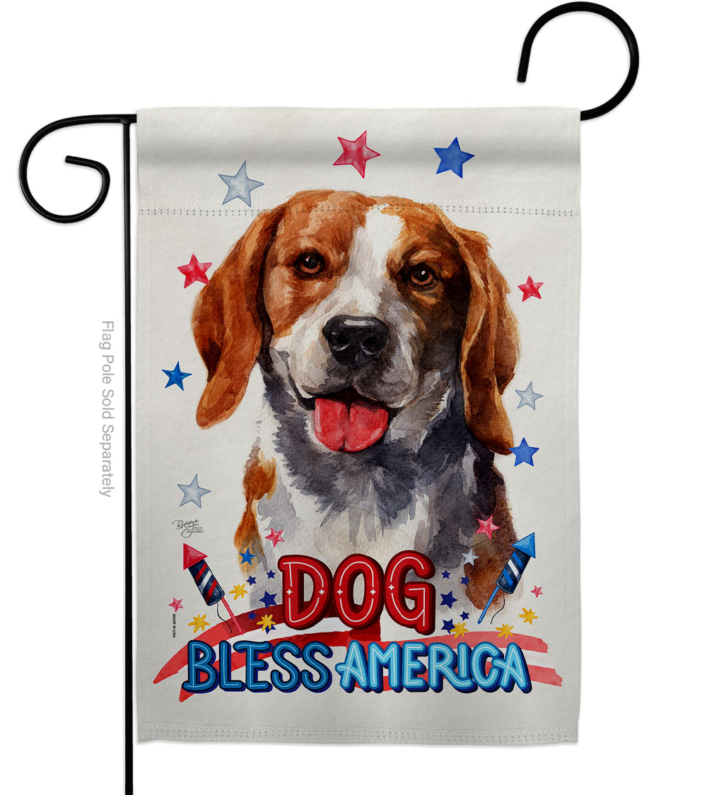 Patriotic Beagle Animals Dog 13 x 18.5 in. Double-Sided Decorative Vertical Garden Flags for House Decoration Banner Yard Gift