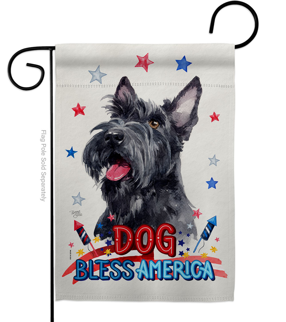 Patriotic Scottish Terrier Animals Dog 13 x 18.5 in. Double-Sided Decorative Vertical Garden Flags for House Decoration Banner Yard Gift