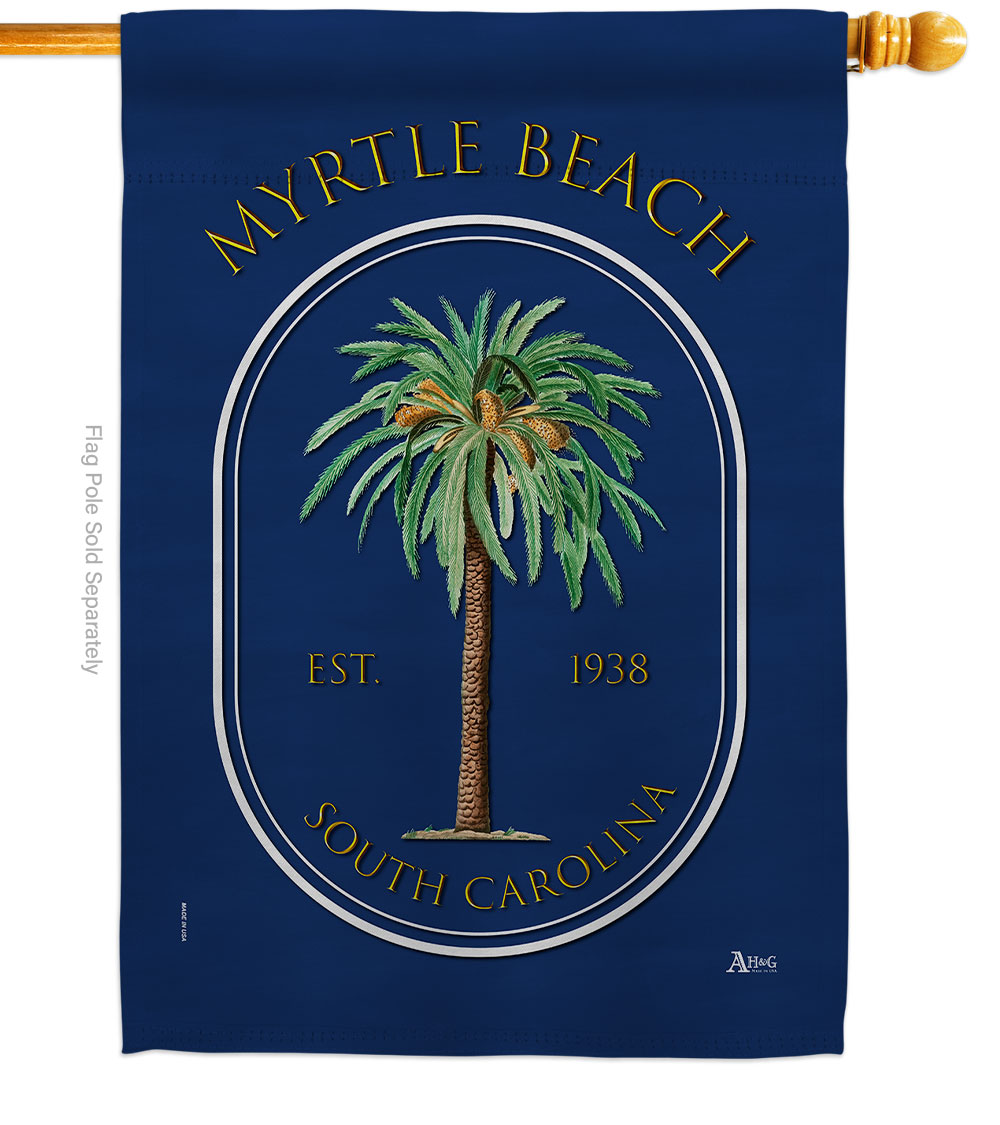 28 x 40 in. Myrtle Beach Double-Sided Vertical Decoration Banner House & Garden Flag - Yard Gift