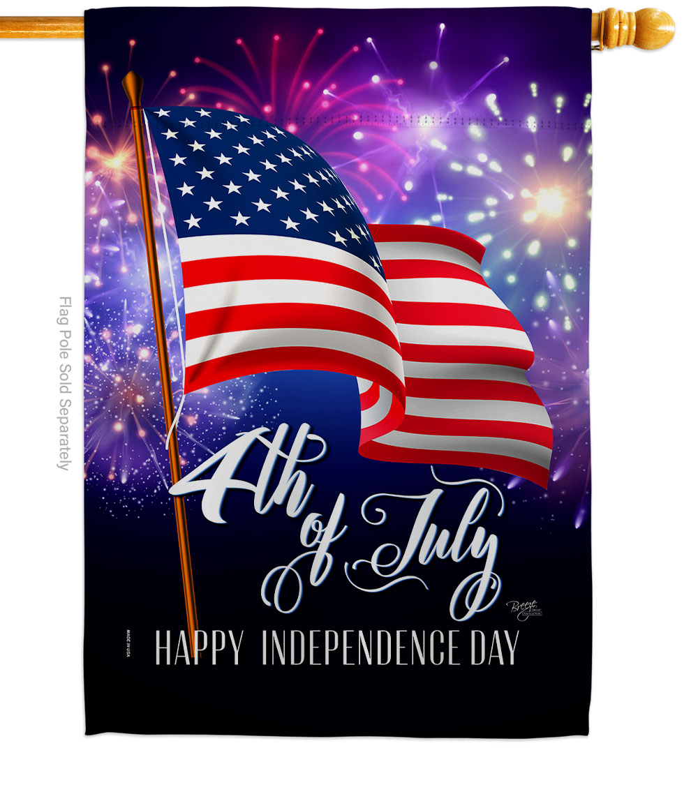 28 x 40 in. 4th of July Americana Double-Sided Vertical Decoration Banner House & Garden Flag - Yard Gift
