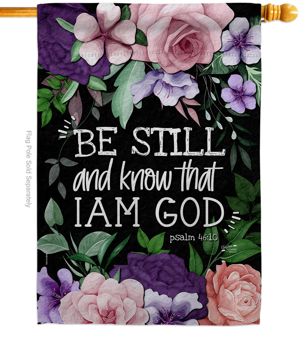 28 x 40 in. I Am God Religious Bible Verses Double-Sided Vertical Decoration Banner House & Garden Flag - Yard Gift