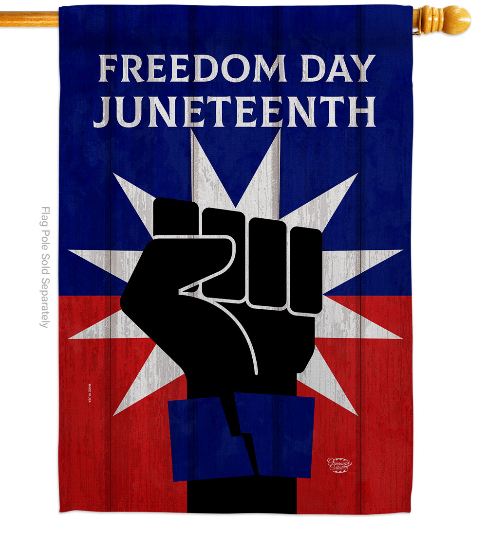 28 x 40 in. Junetteenth History Double-Sided Vertical Decoration Banner House & Garden Flag, Black & Multi Color - Yard Gift