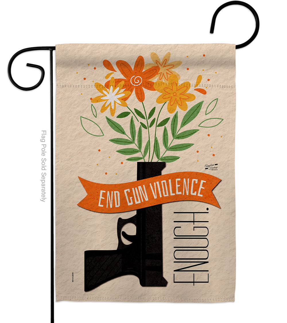 G130377-BO 13 x 18.5 in. End Gun Violence Support Awareness Double-Sided Vertical House Decoration Banner Garden Flag - Yard Gift