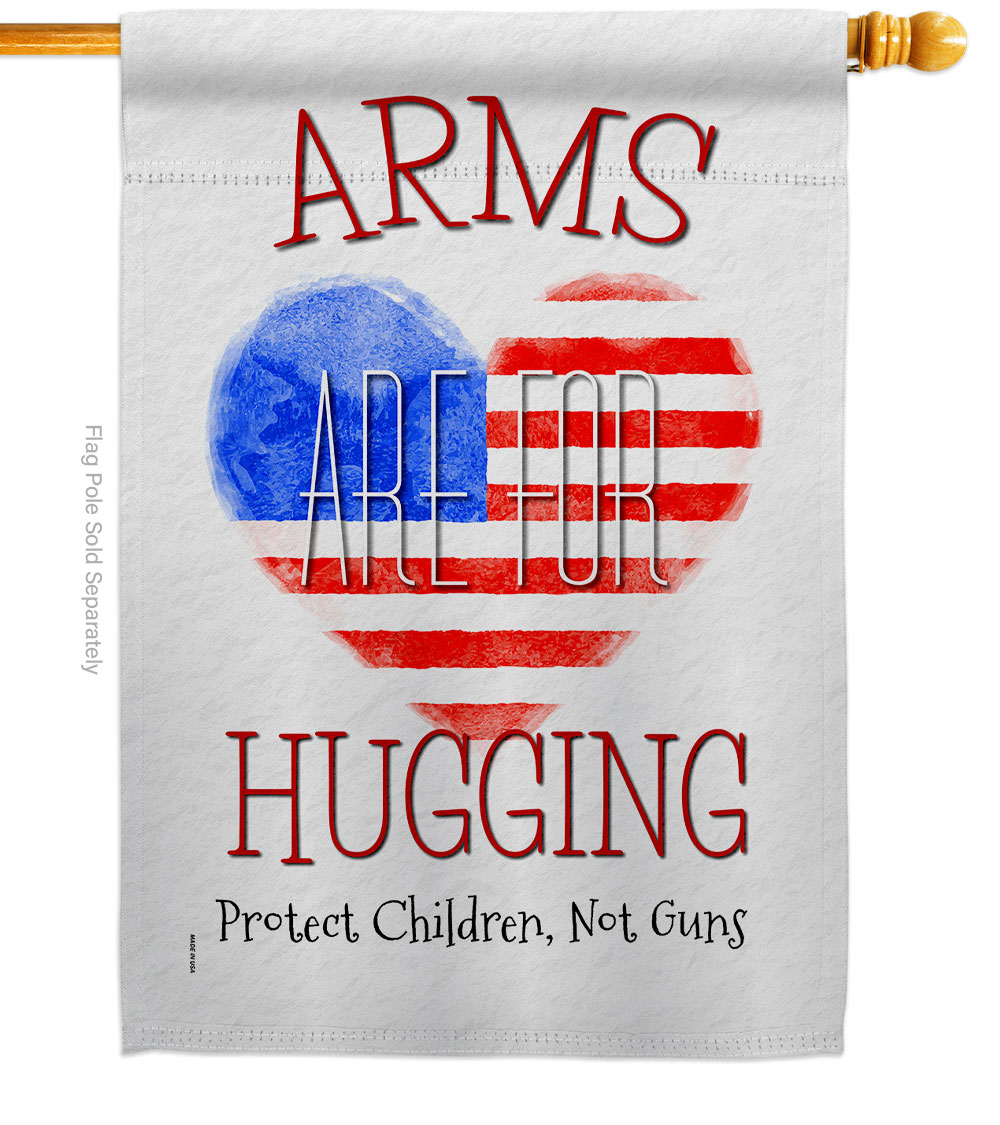 28 x 40 in. Arms Are Huggin Support Awareness Double-Sided Vertical Decoration Banner House & Garden Flag - Yard Gift