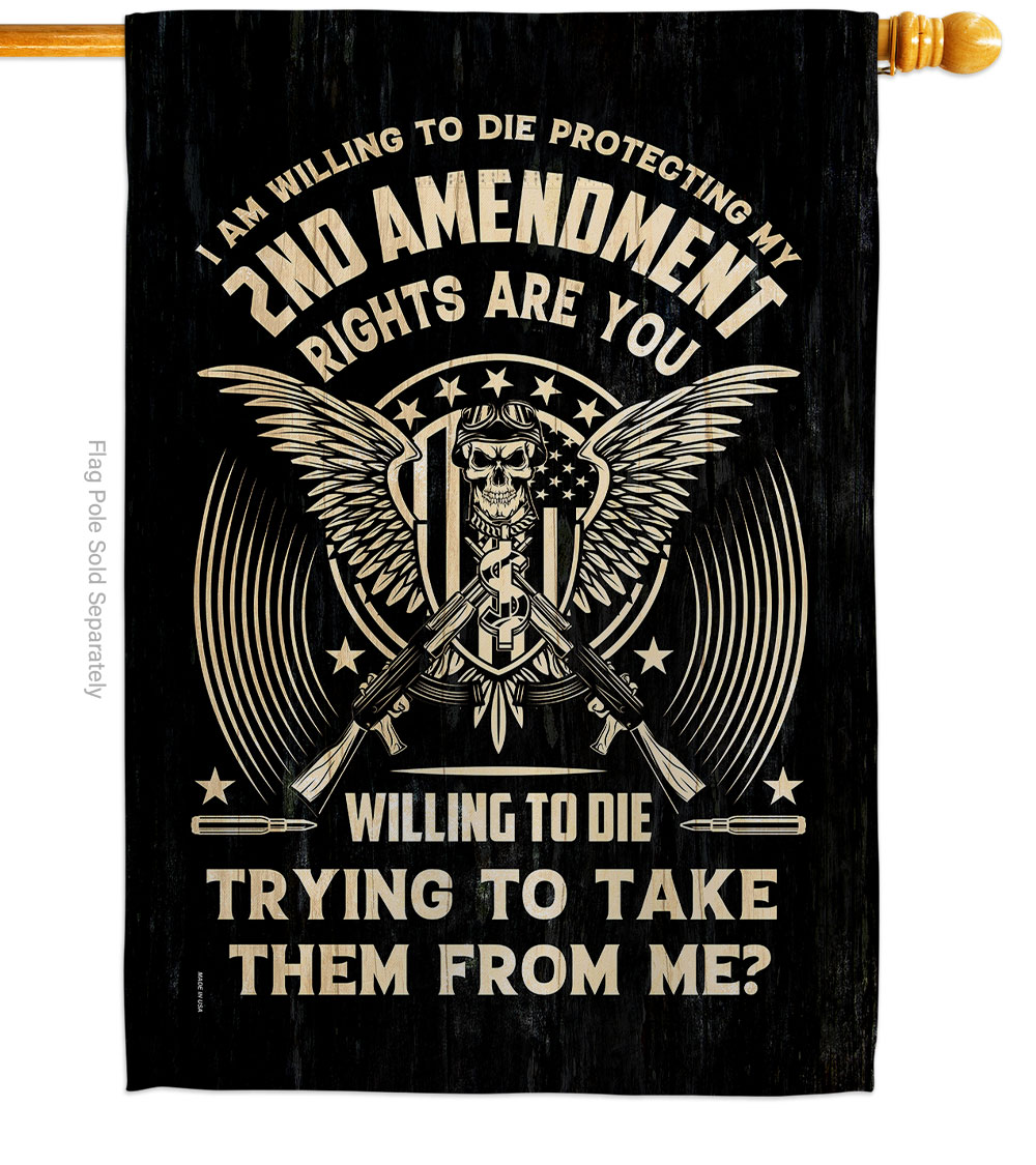 28 x 40 in. 2nd Amendment My Right Americana US Historic Double-Sided Vertical Decoration Banner House & Garden Flag - Yard Gift
