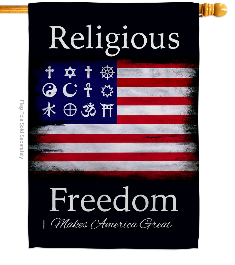 28 x 40 in. Relighious Freedom Religious Faith Double-Sided Vertical Decoration Banner House & Garden Flag - Yard Gift