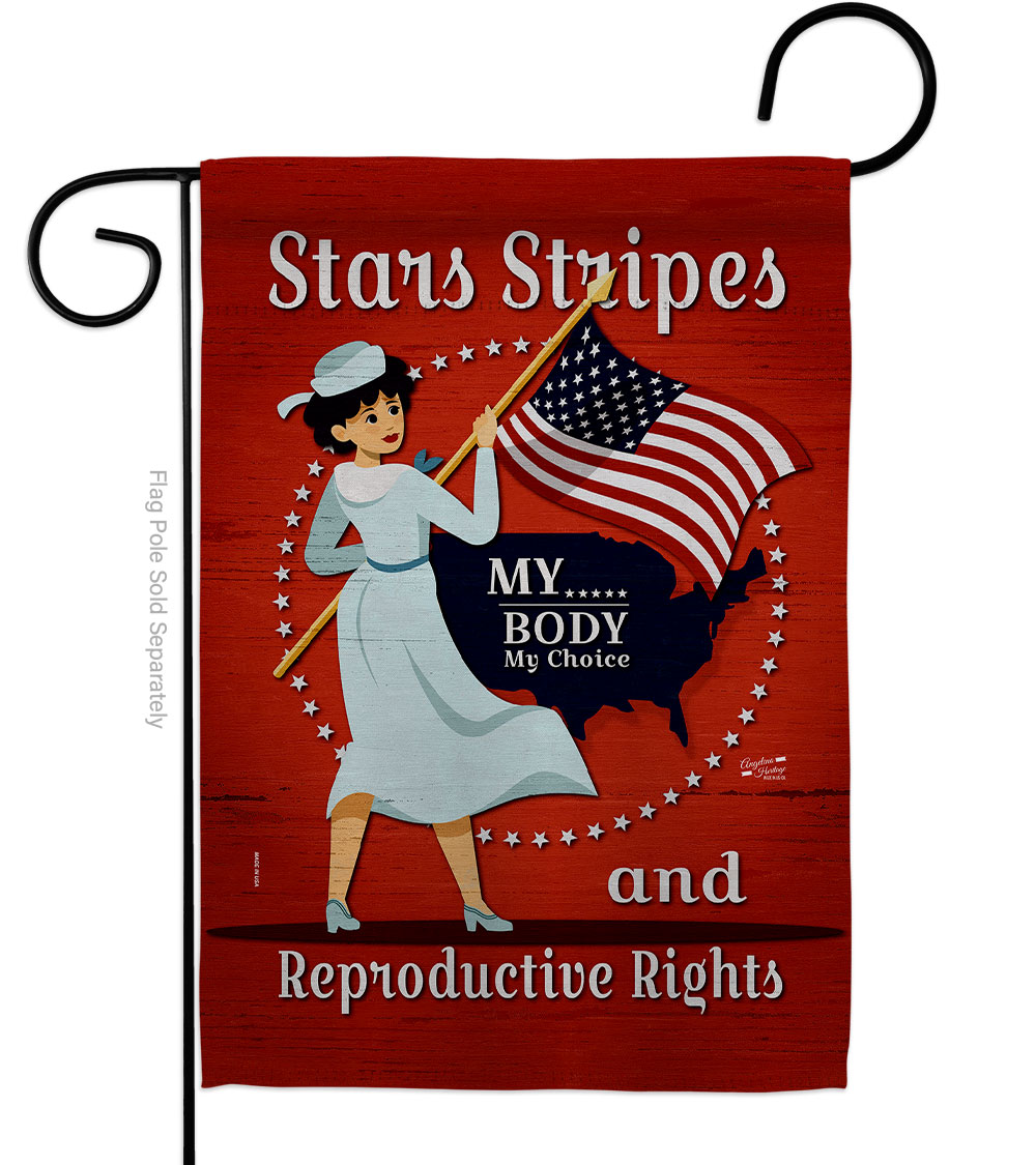 13 x 18.5 in. Reproductive Rights Support Feminism Double-Sided Vertical Decorative Garden Flag