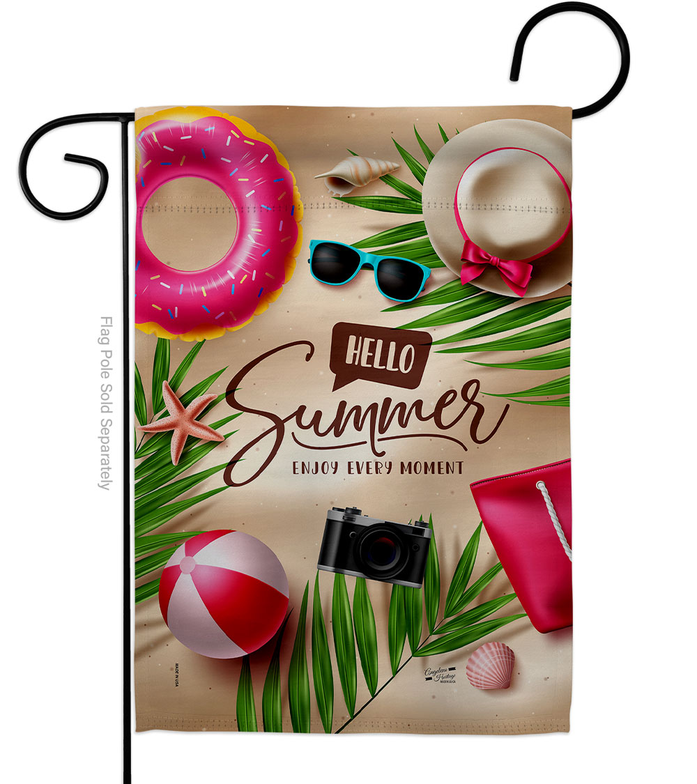 13 x 18.5 in. Enjoy Every Monent Summertime Fun & Sun Double-Sided Vertical Decorative Garden Flag