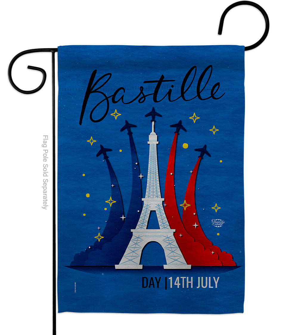 13 x 18.5 in. Bastille 14th July Regional Day Double-Sided Vertical Decorative Garden Flag