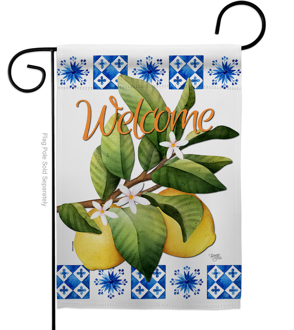 13 x 18.5 in. Lemons Food Fruit Garden Flag with Double-Sided Decorative Vertical Flags