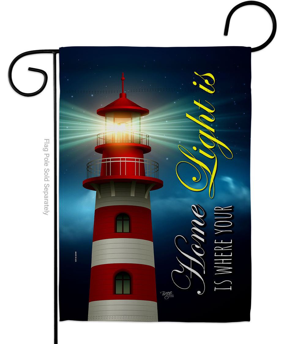 13 x 18.5 in. Home Light Sweet Life Expression Garden Flag with Double-Sided Decorative Vertical Flags