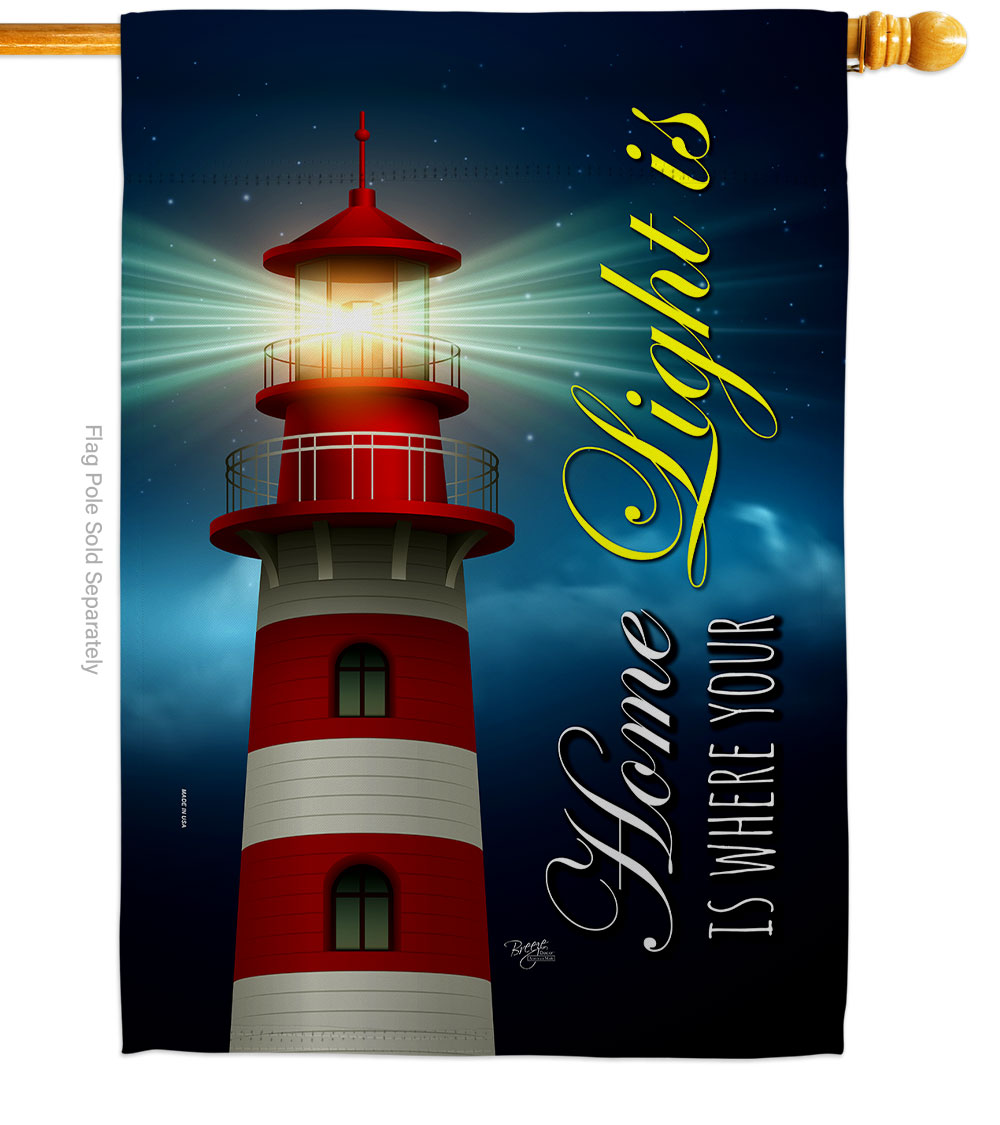 28 x 40 in. Home Light Sweet Life Expression House Flag with Double-Sided Decorative Vertical Flags
