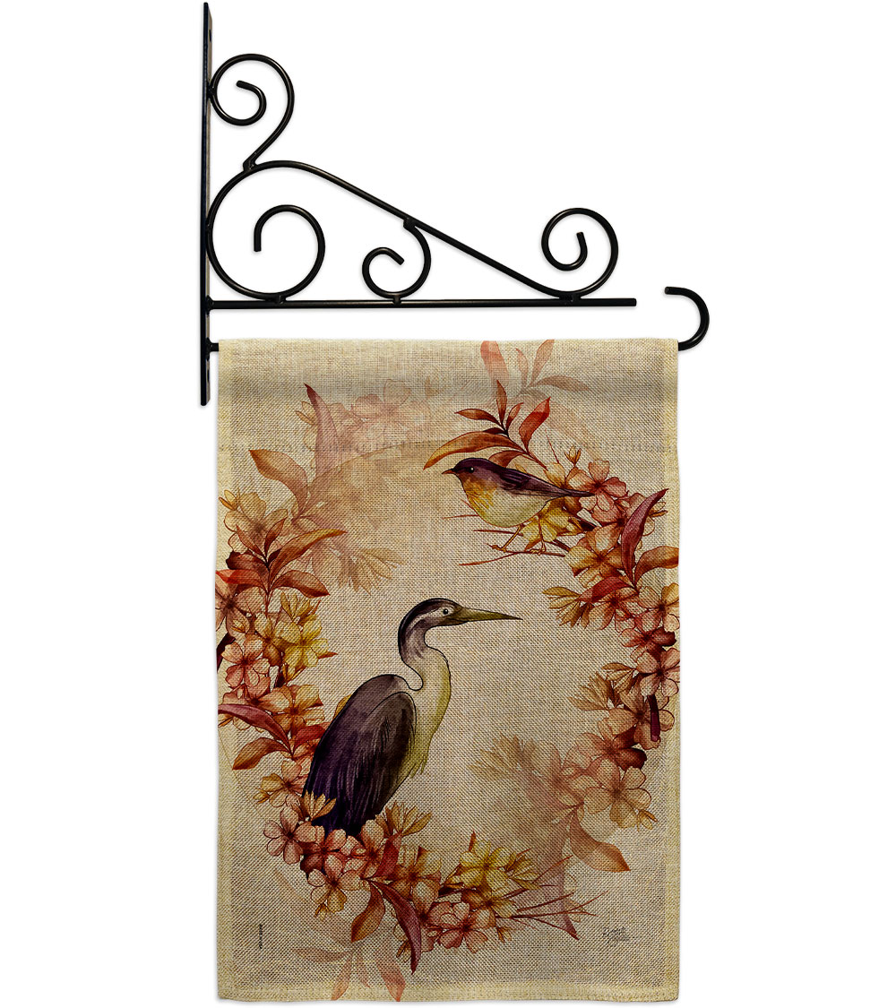 Birds Wreath Animals Bird 13 x 18.5. in. Double-Sided Decorative Horizontal House Garden Flag Set for Decoration Banner Yard Gift