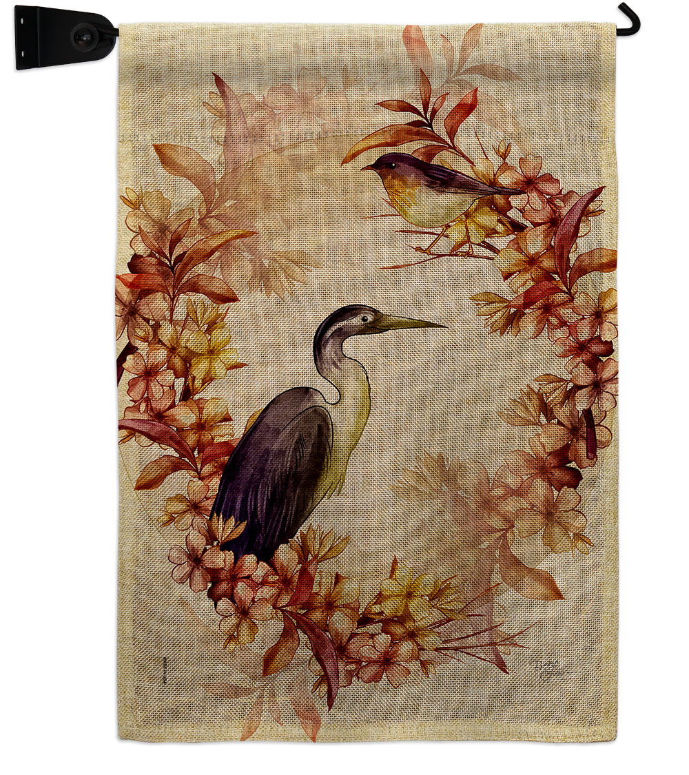 Birds Wreath Animals Bird 13 x 18.5. in. Double-Sided Decorative Horizontal House Garden Flag Set for Decoration Banner Yard Gift