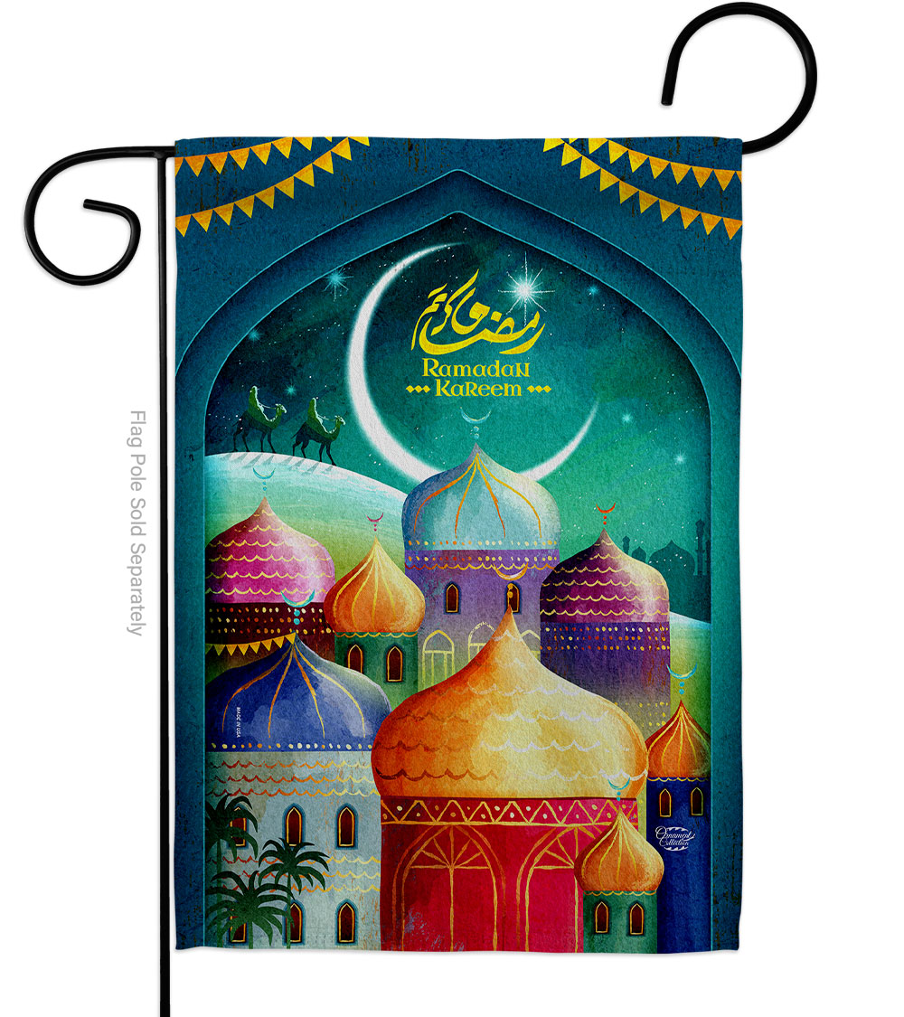 Happy Ramadan Kareem Religious 13 x 18.5. in. Double-Sided Decorative Vertical House Garden Flag for Decoration Banner Yard Gift