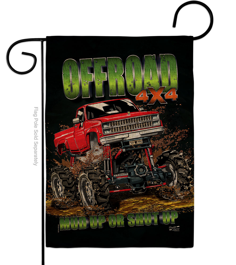 Offroad Interests Vehicle 13 x 18.5. in. Double-Sided Decorative Vertical House Garden Flag for Decoration Banner Yard Gift