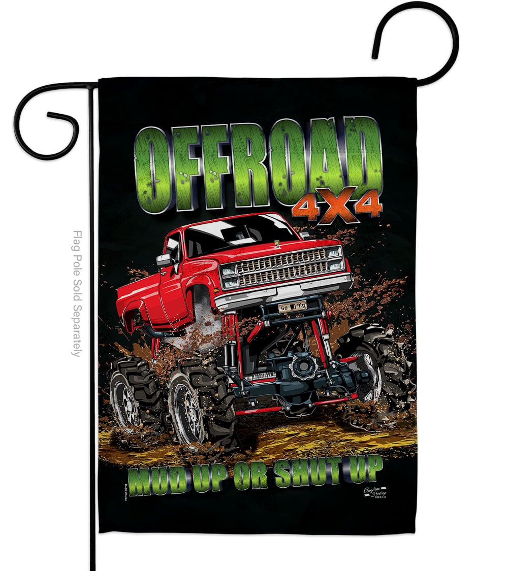 Offroad Interests Vehicle 13 x 18.5. in. Double-Sided Decorative Vertical House Garden Flag for Decoration Banner Yard Gift