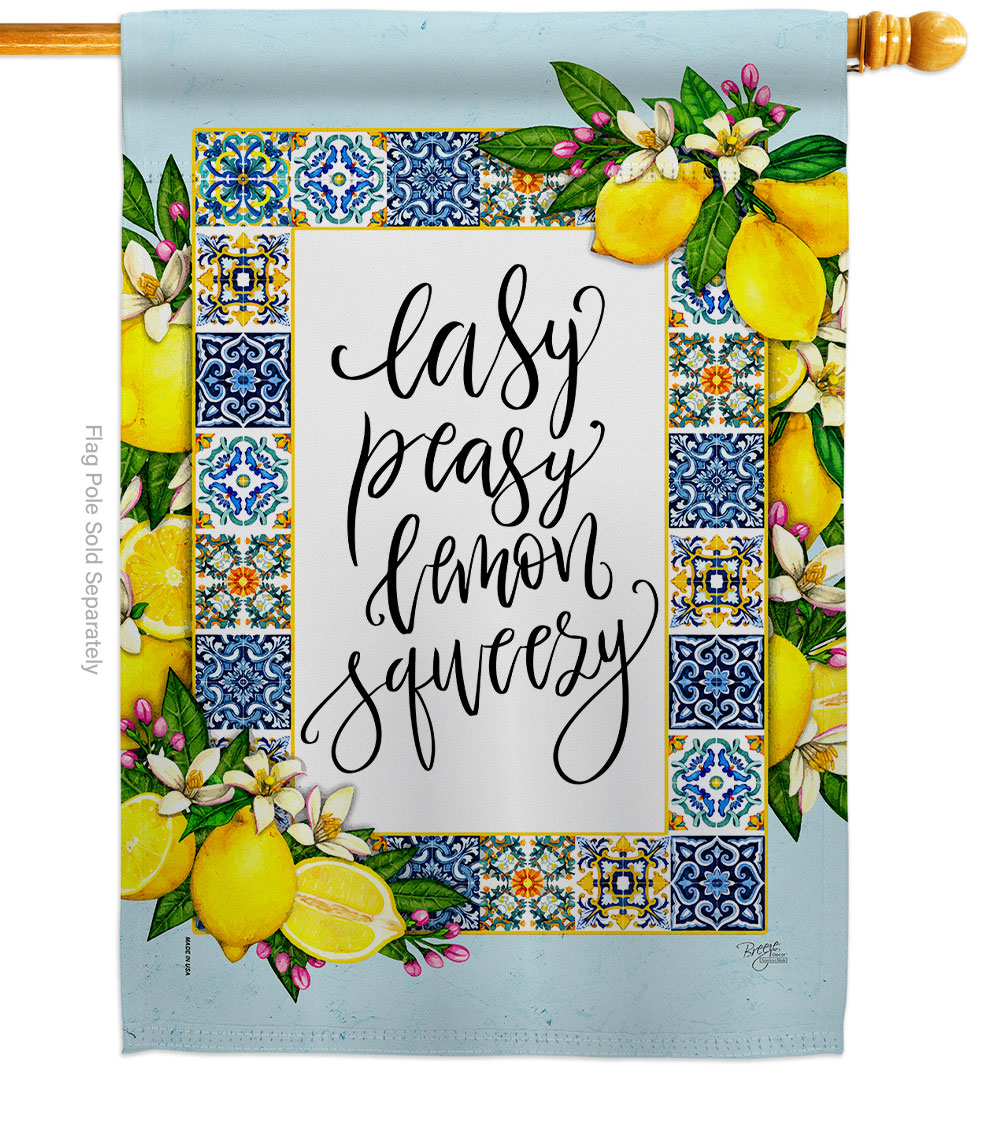 Easy Lemon Food Fruit 28 x 40 in. Double-Sided Decorative Vertical House Flag for Decoration Banner Garden Yard Gift