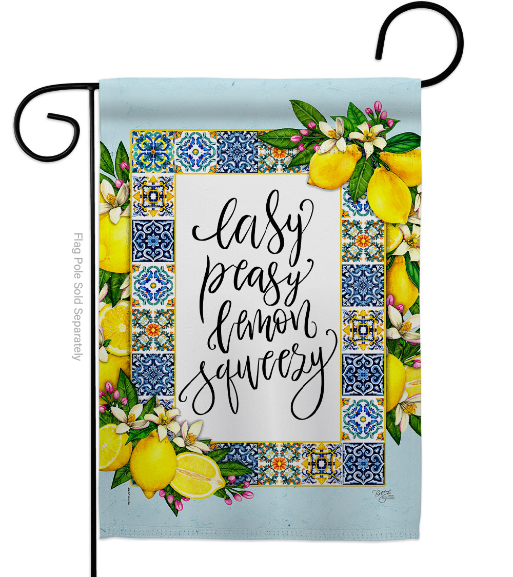 Easy Lemon Food Fruit 13 x 18.5. in. Double-Sided Decorative Vertical House Garden Flag for Decoration Banner Yard Gift