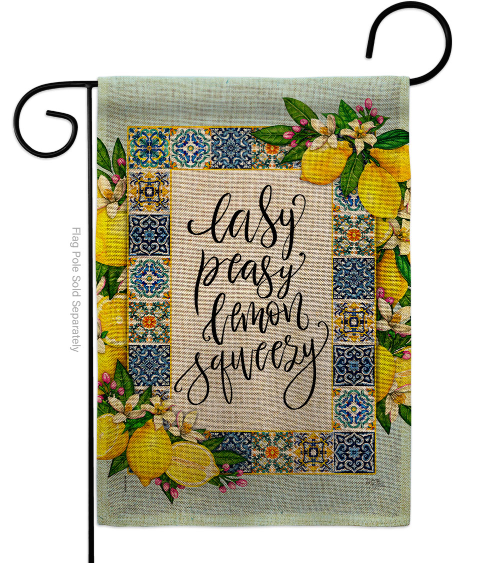 G120262-DB Easy Lemon Food Fruit 13 x 18.5. in. Double-Sided Decorative Vertical House Garden Flag for Decoration Banner Yard Gift