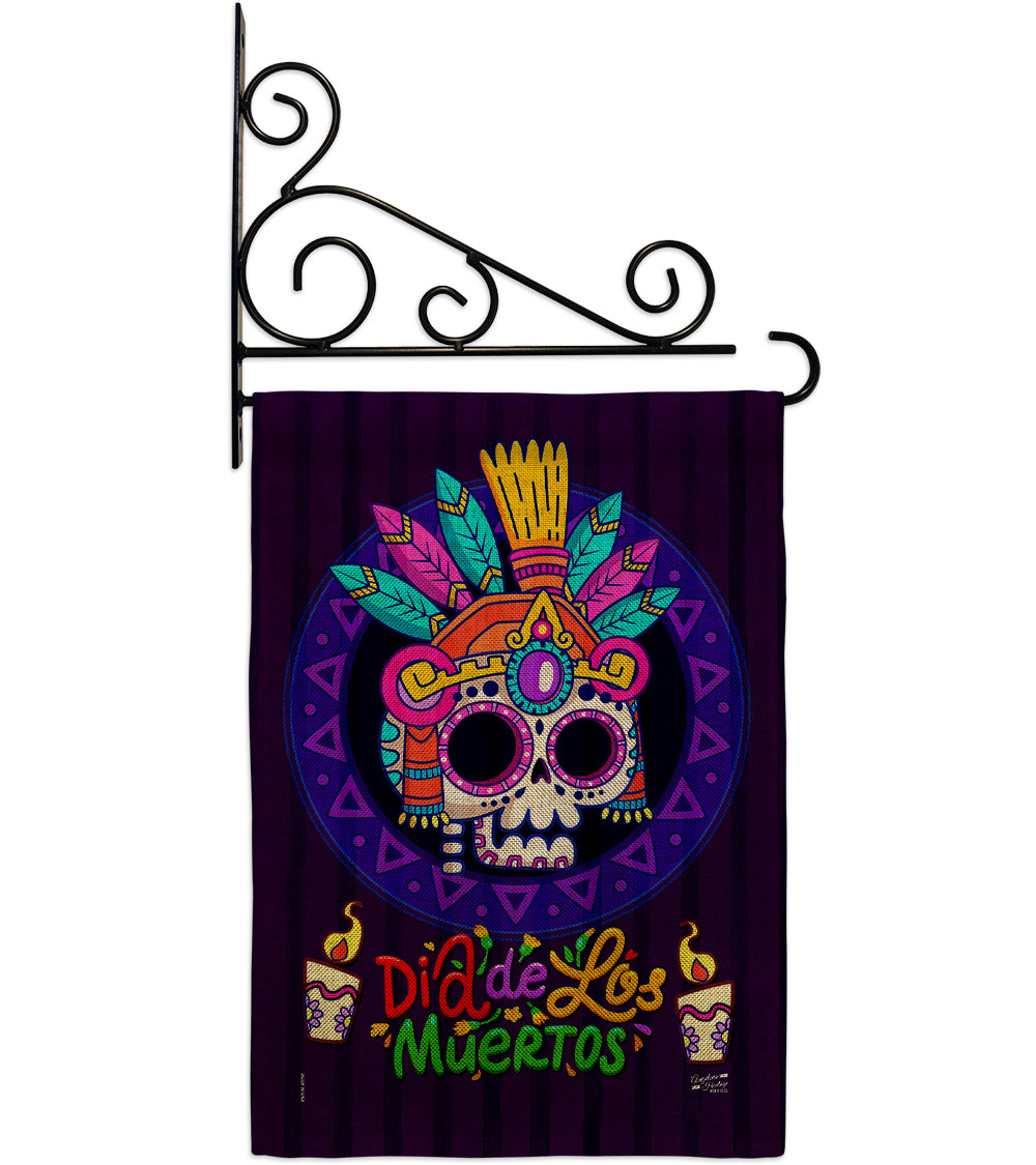 Dia de los Muertos Falltime Day of Diad 13 x 18.5. in. Double-Sided Decorative Horizontal House Garden Flag Set for Decoration Banner Yard Gift -  Patio Trasero, PA4072673