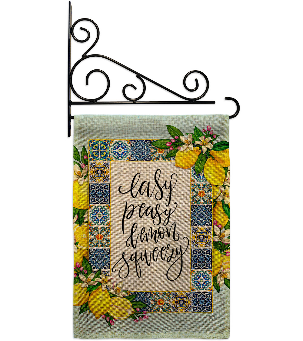 GS120262-DB-03 Easy Lemon Food Fruit 13 x 18.5. in. Double-Sided Decorative Vertical House Garden Flag Set for Decoration Banner Yard Gift