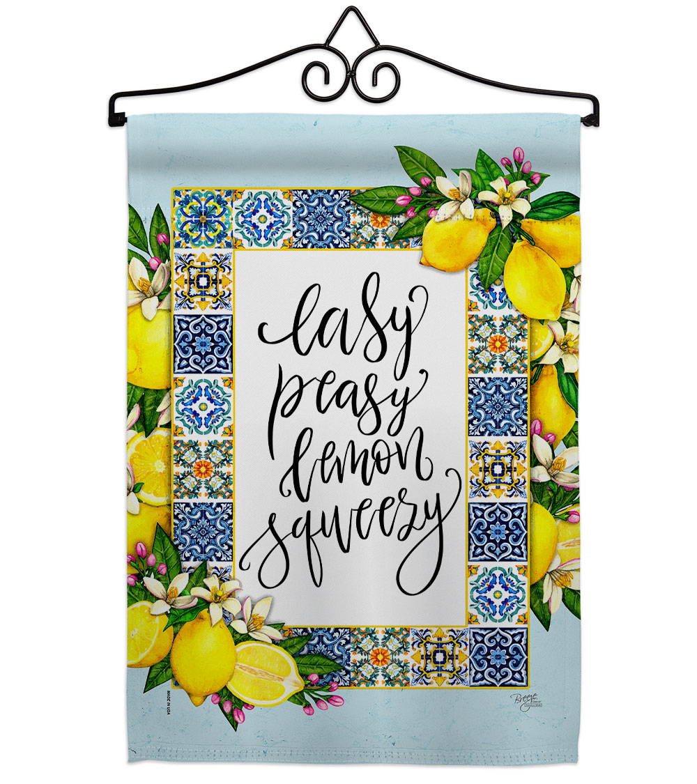 GS120262-P3-02 Easy Lemon Food Fruit 13 x 18.5. in. Double-Sided Decorative Vertical House Garden Flag Set for Decoration Banner Yard Gift