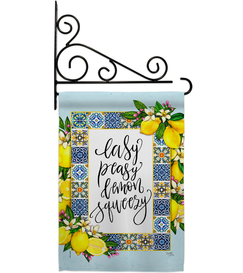 Easy Lemon Food Fruit 13 x 18.5. in. Double-Sided Decorative Vertical House Garden Flag Set for Decoration Banner Yard Gift