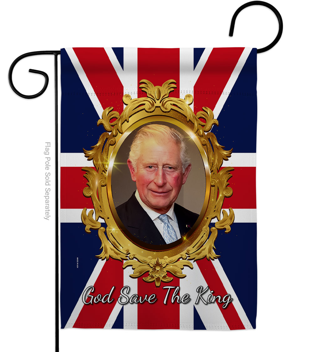 G180335-BO 13 x 18.5 in. God Save the King Sweet Life Biography Double-Sided Decorative Vertical Garden Flag for House Decoration Banner Yard Gift