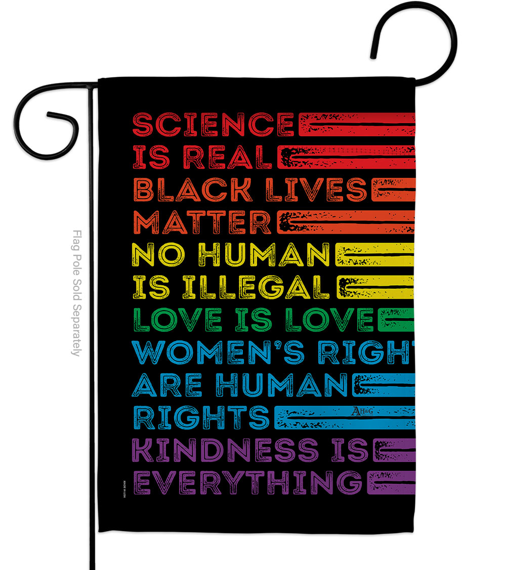 13 x 18.5 in. Human Rights Garden Flag