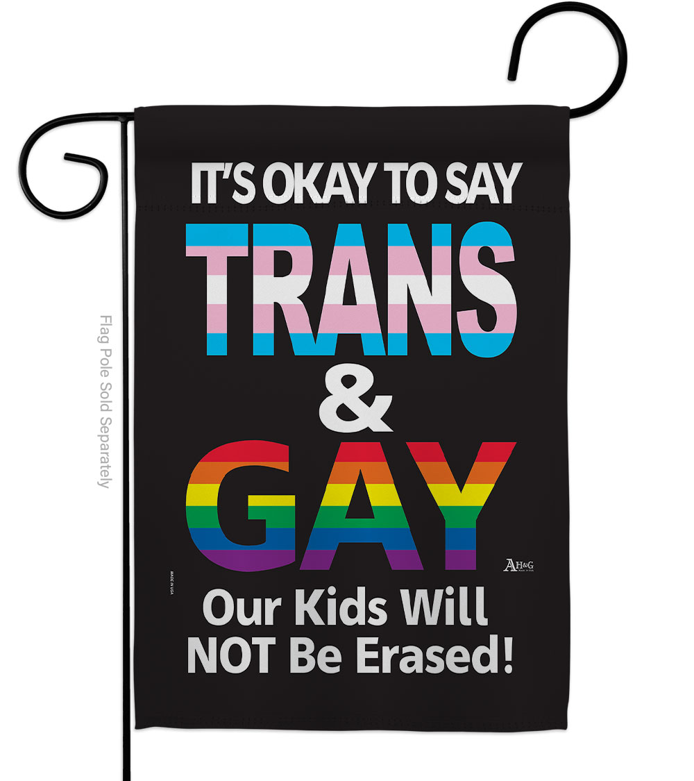 13 x 18.5 in. Gay Trans Rights Garden Flag
