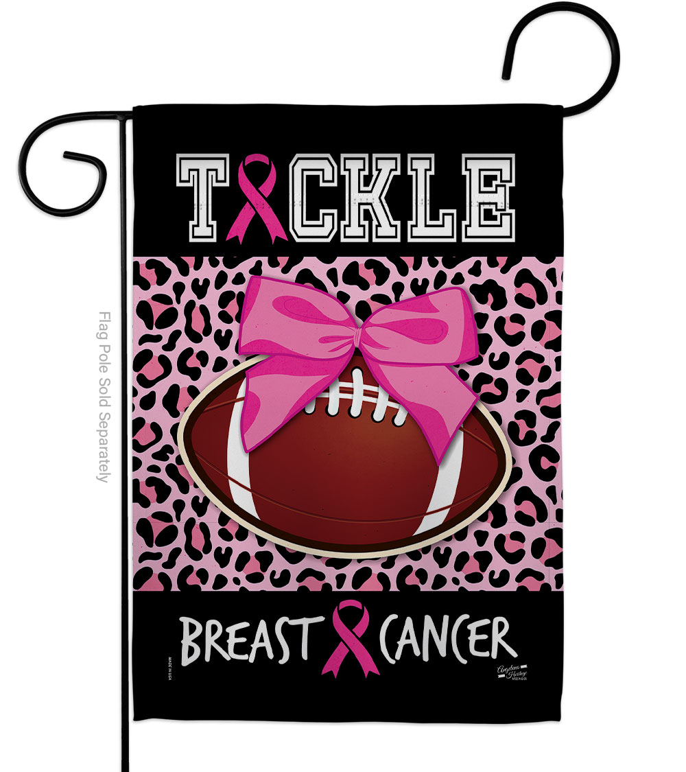 13 x 18.5 in. Tackle Cancer Garden Flag