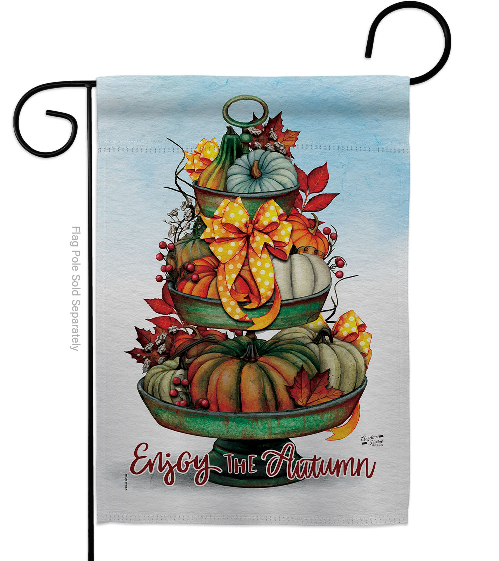 13 x 18.5 in. Falltime Harvest Autumn Tower Garden Flag