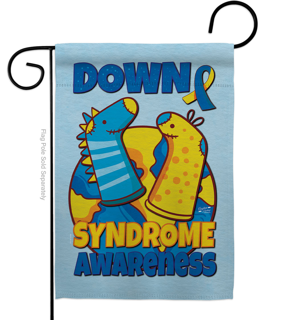 13 x 18.5 in. Down Syndrome Sock Garden Flag
