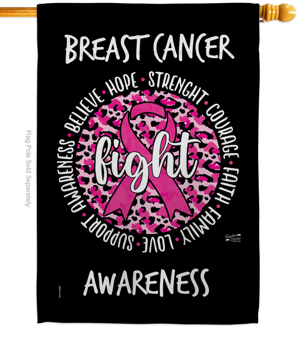 28 x 40 in. Pink Fight House Flag