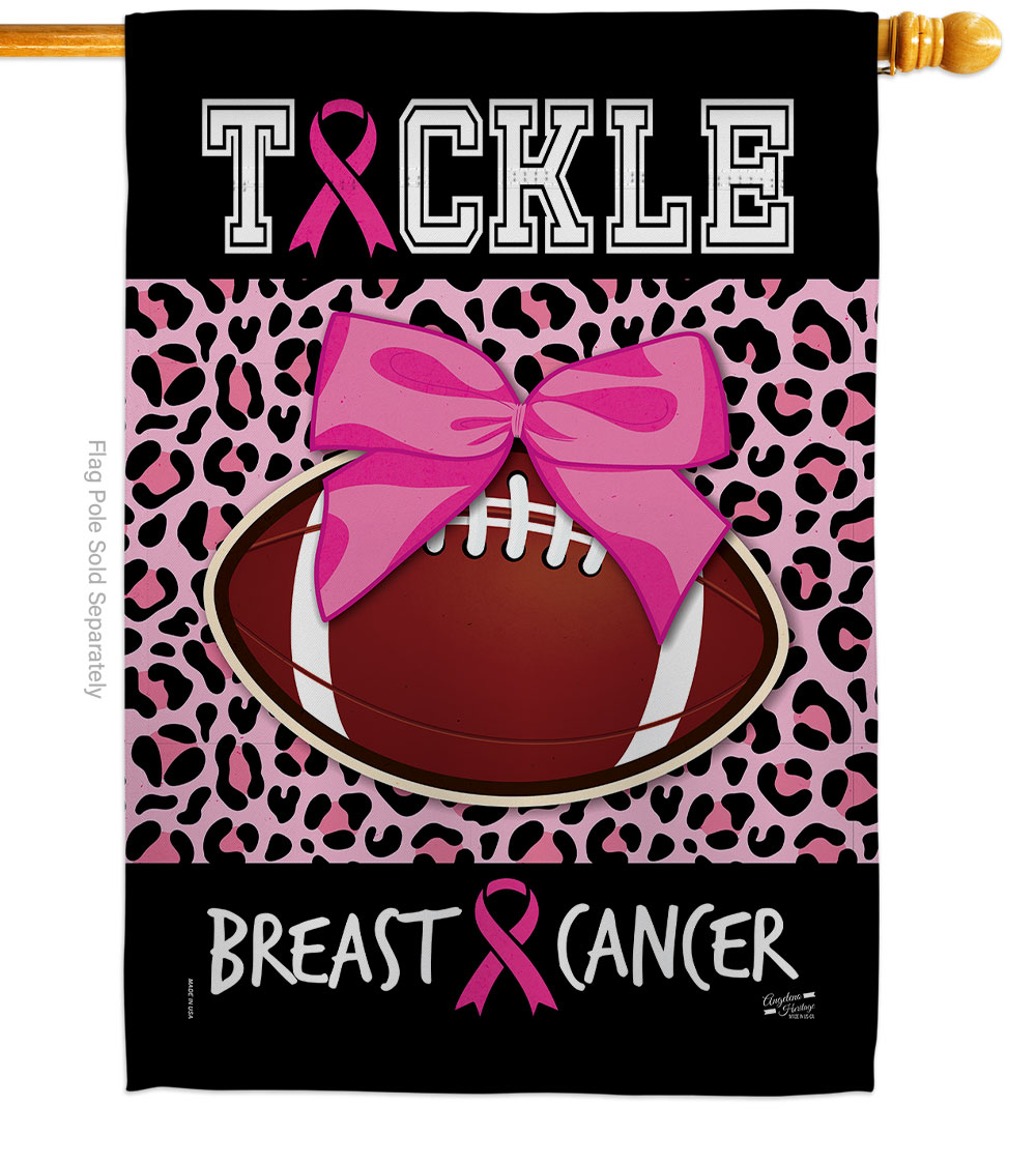 28 x 40 in. Tackle Cancer House Flag